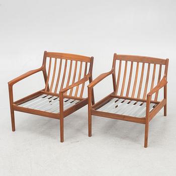 Folk eOhlsson, a pair of "USA 75" armchairs, Dux, Sweden, 1960's.