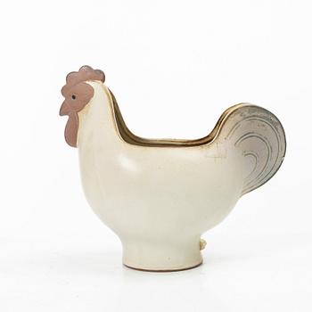 Lisa Larson, ägghöna samt äggkoppar, 6 st, stengods.