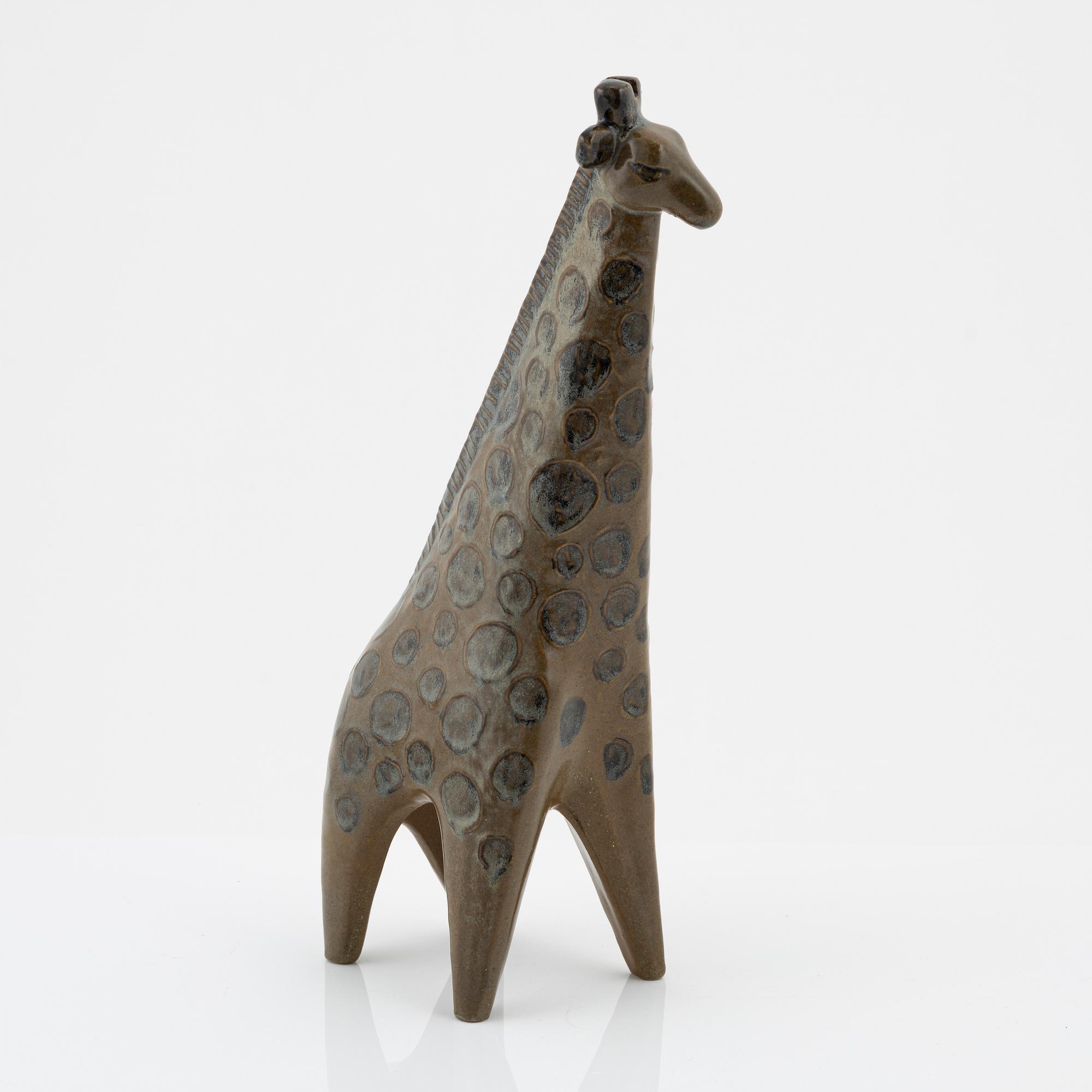 Lisa Larson, a stoneware giraffe figurine, Gustavsberg, Sweden.