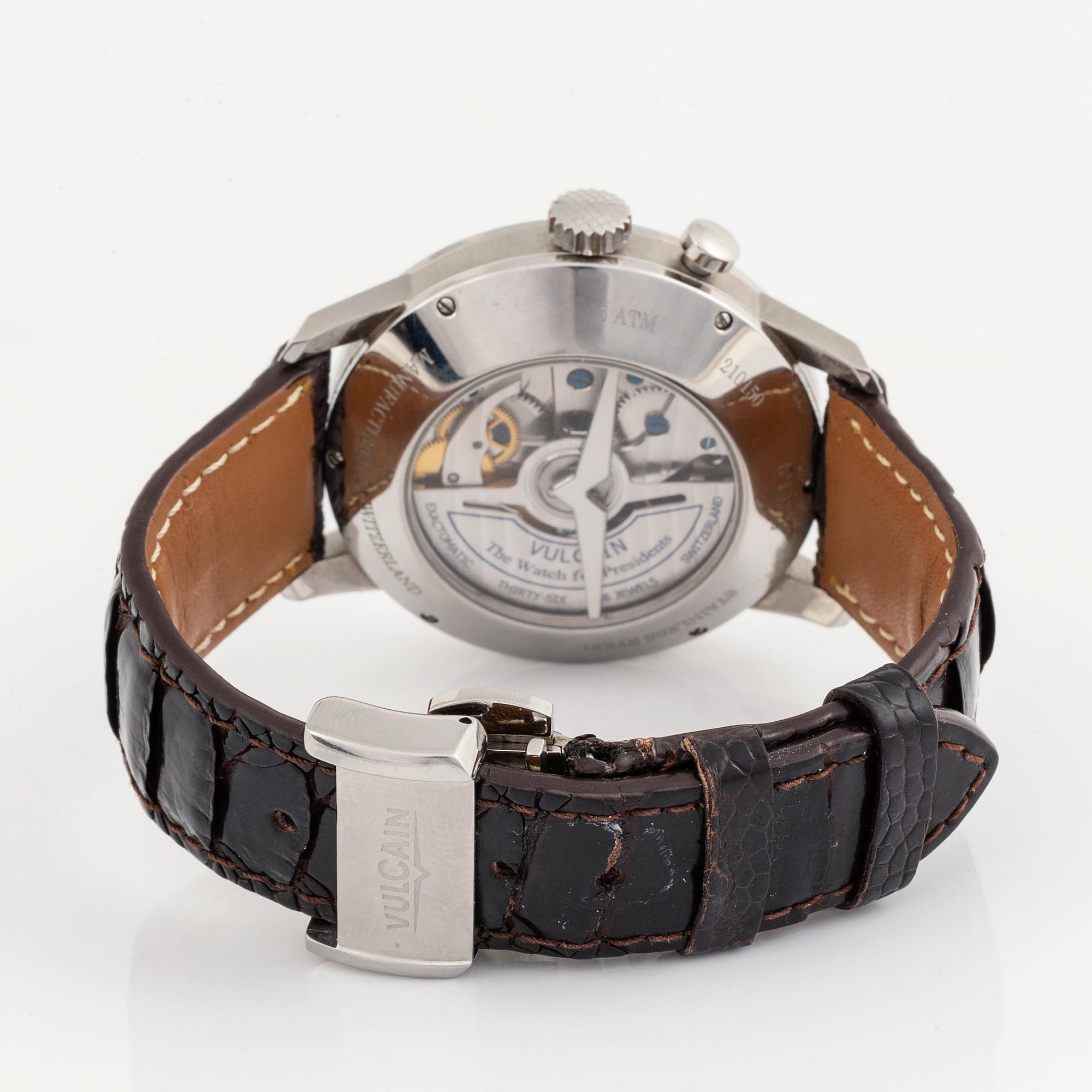 Vulcain, Cricket, 50s Presidents, wristwatch, 42 mm.