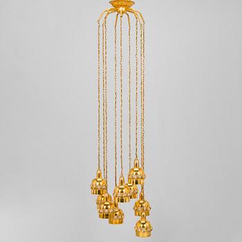 Taklampa / takkrona, Turun kristalli, 1970-tal.