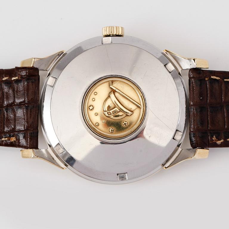 ARMBANDSUR, guld på stål, Omega Automatic Chronometer Officially Certified, Constellation, 1900-talets mitt.