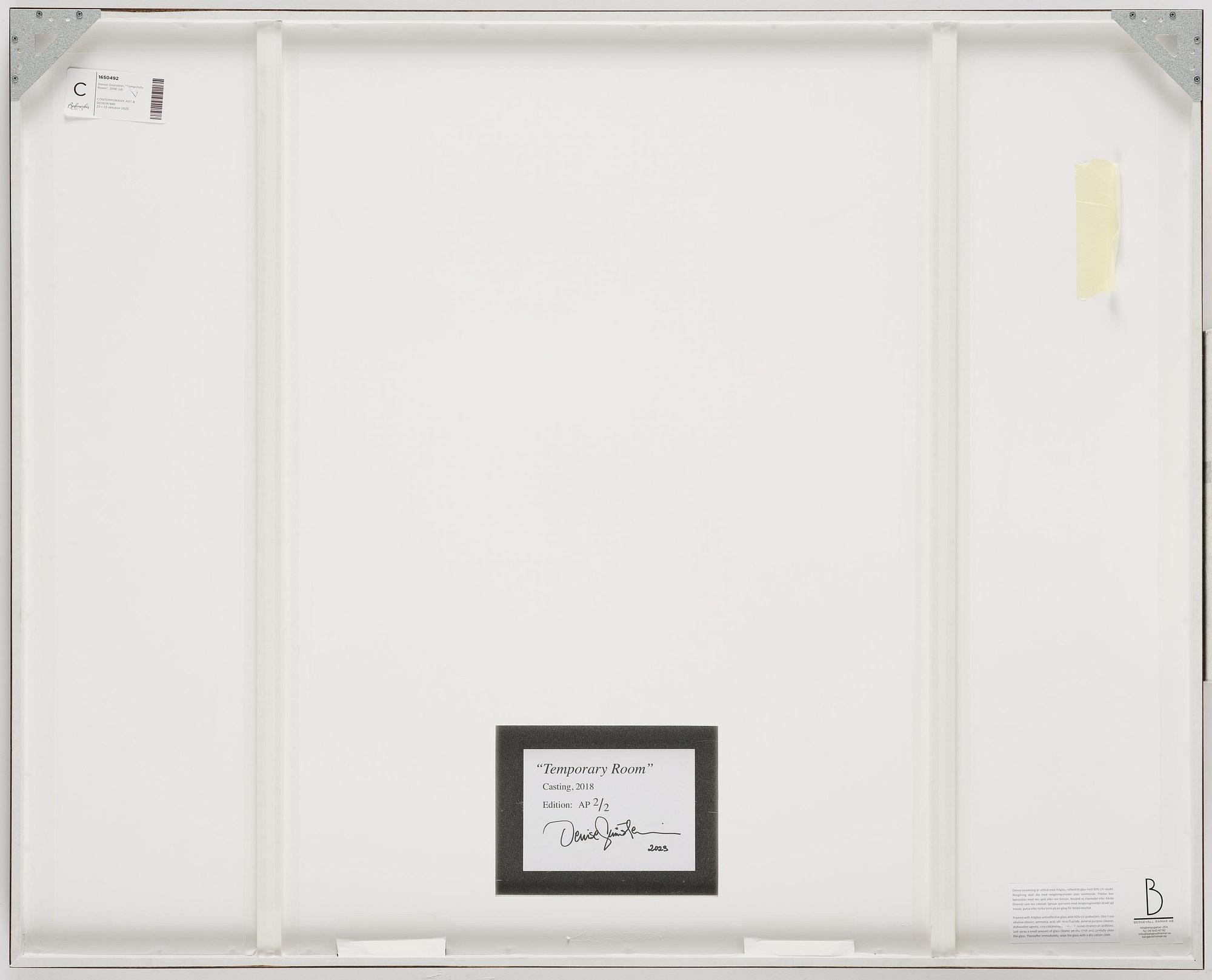Denise Grünstein, "Temporary Room", 2018.