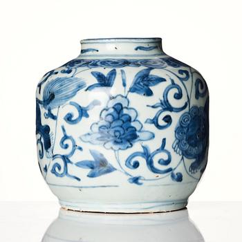 A blue and white jar, Ming dynasty (1368-1644).