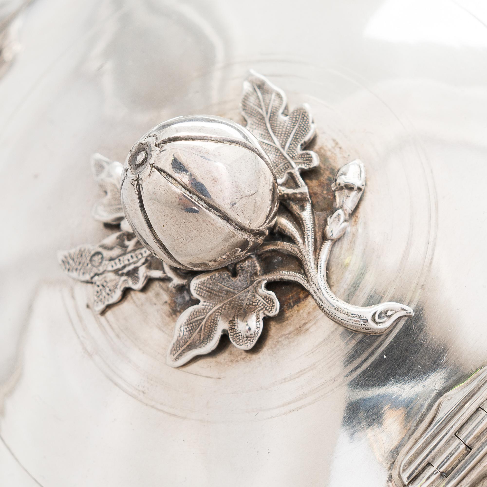 A silver teapot, maker's mark of Mathias Skytt, Saint Petersburg Russia 1865.