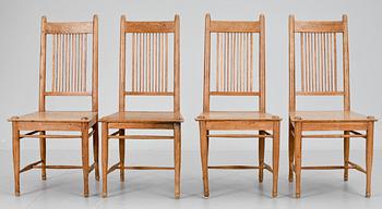 STOLAR, 4 st, design Carl Westman. Av samma typ som "Arbetarmöbeln", formgiven 1899.