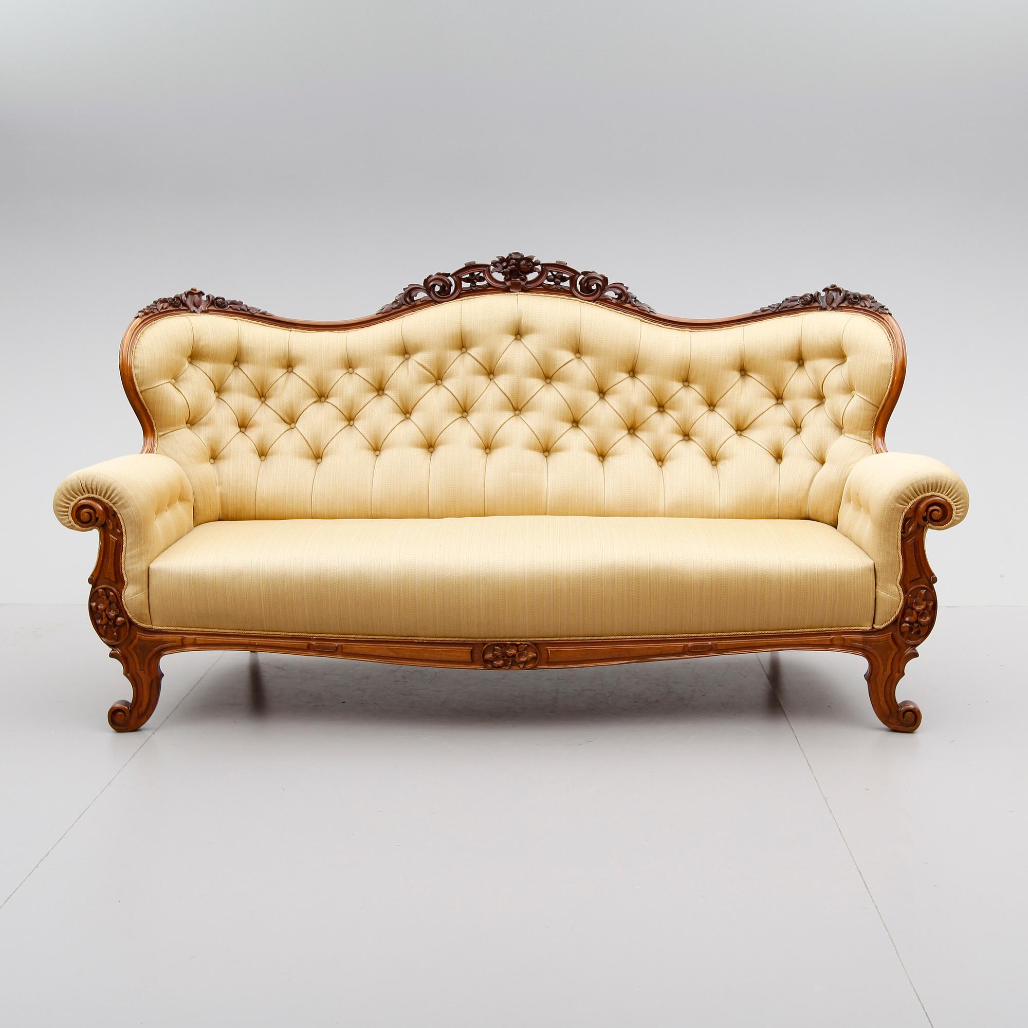 SOFFA, nyrokoko, sent 1800-tal.