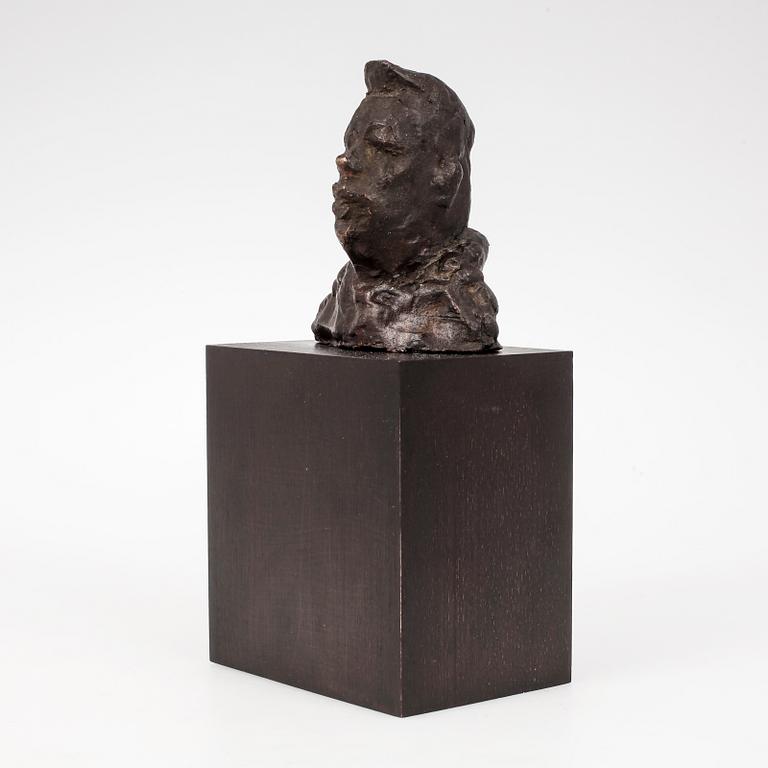 OKÄND KONSTNÄR, skulptur, brons. Otydligt monogramsignerad.