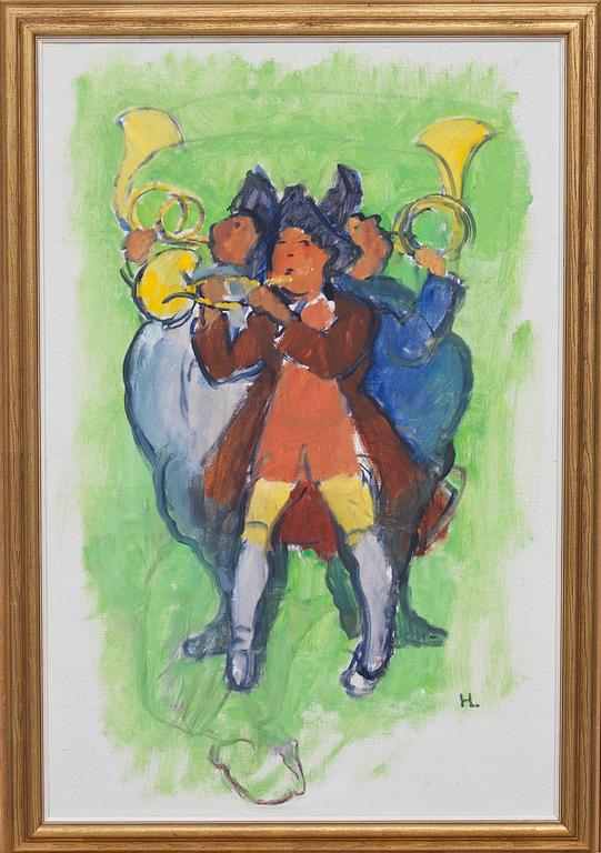 HILDING LINNQVIST, olja på duk, monogramsignerad.