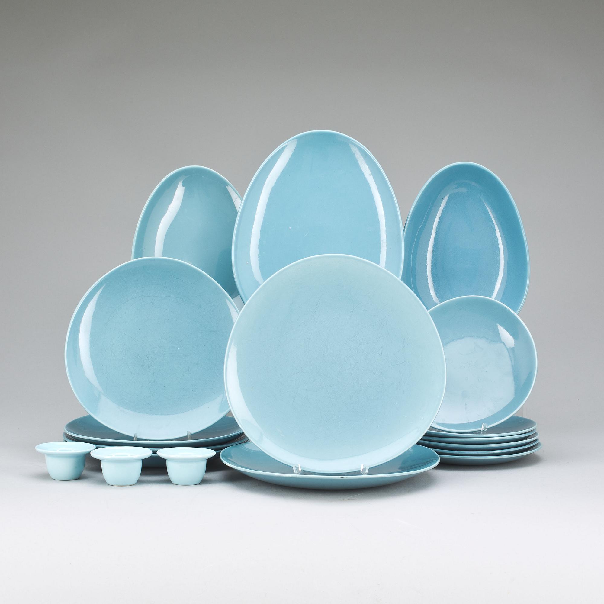 SERVISDELAR,  20 delar. Flintporslin, "Colorado"/L.A, design Stig Lindberg. Gustavsberg.