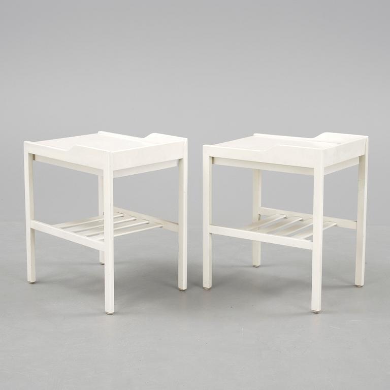 SÄNGBORD, ett par, Bertil Fridhagen, Bodafors, 1960-tal.