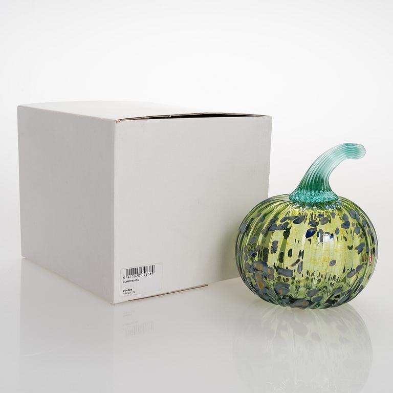 OIVA TOIKKA, A "Pumpkin" big) glass sculpture signed O. Toikka Nuutajärvi.