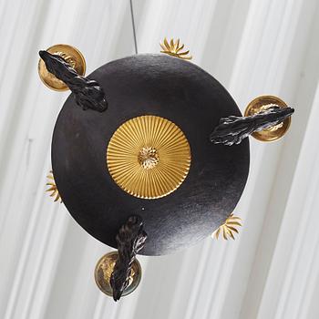 AMPEL, för tre ljus, svensk empire, 1800-talets början.