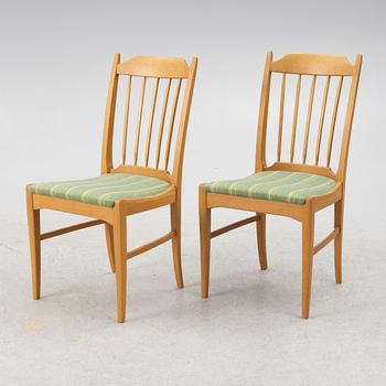 Carl Malmsten, matbord med 4 stolar, Åfors. 1900-talets andra hälft.