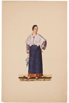 997. Justiniano Asunción Attributed to, Studies of the people of Manilla, Philippines.