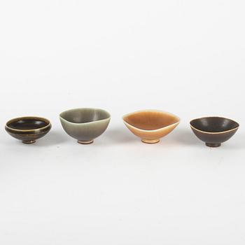 Berndt Friberg, four stoneware bowls.