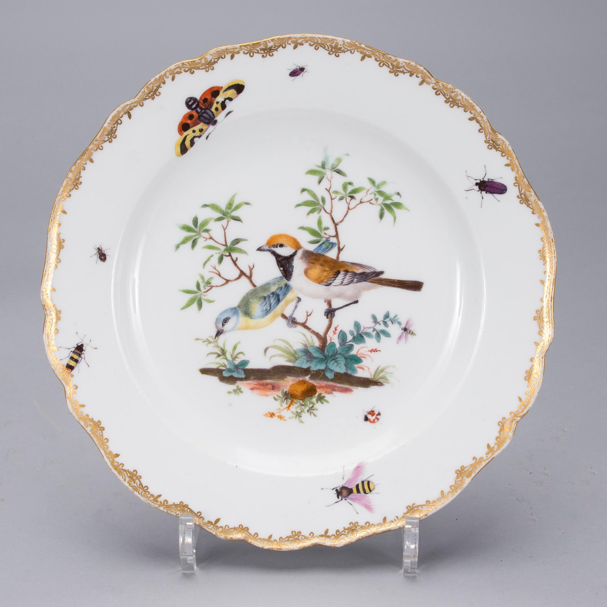 TALLRIK, porslin, Meissen, 1700-tal.