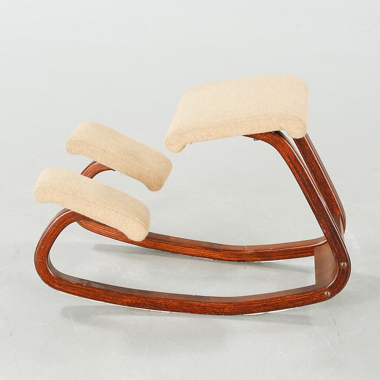 A stool by Peter Opsvik, "Balans", produced by Stokke, Norway from 1979.