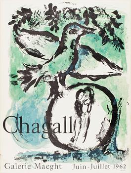 MARC CHAGALL, färglitografiska affischer, 3 st.