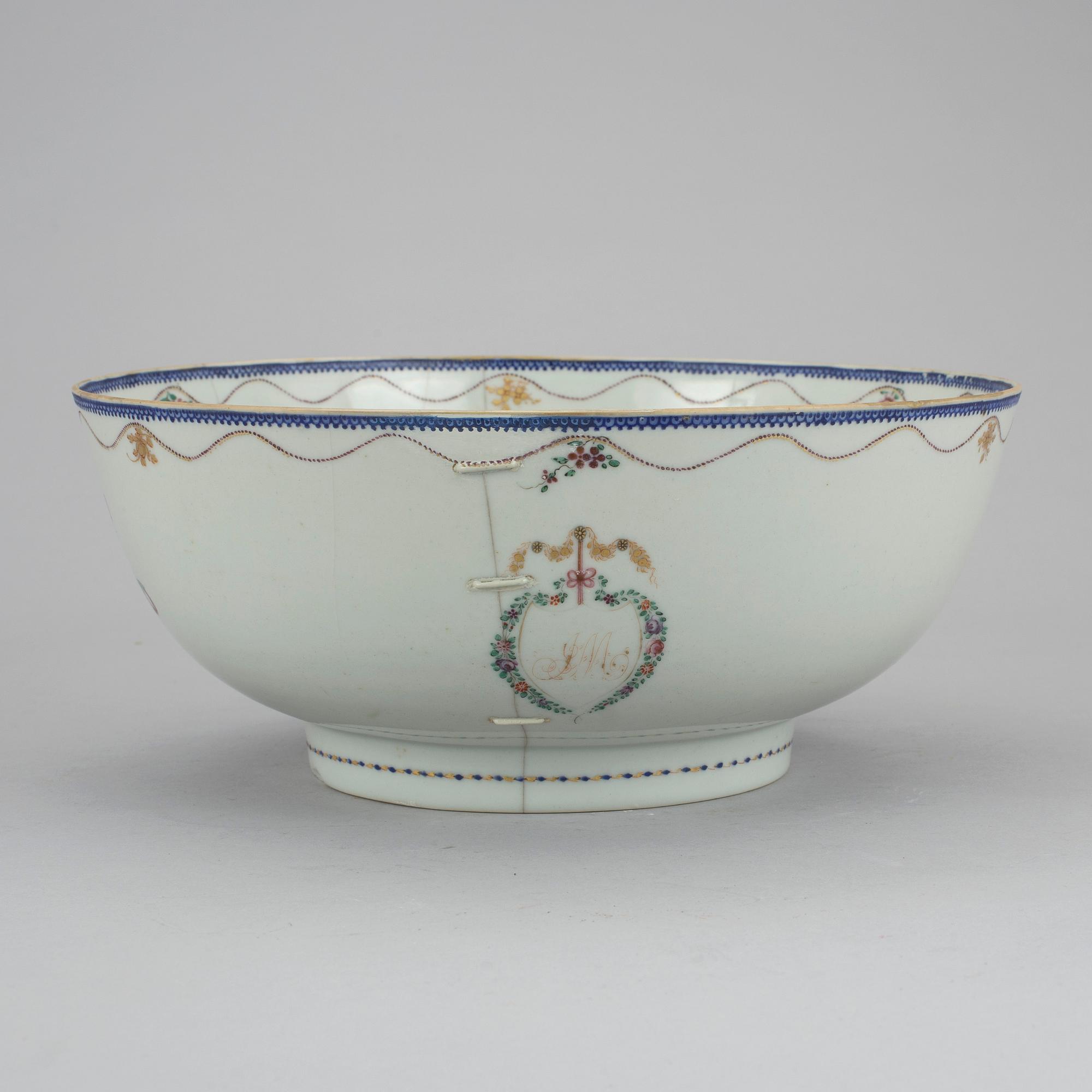 SKÅL, kompaniporslin, Kina, Qianlong (1736-95).