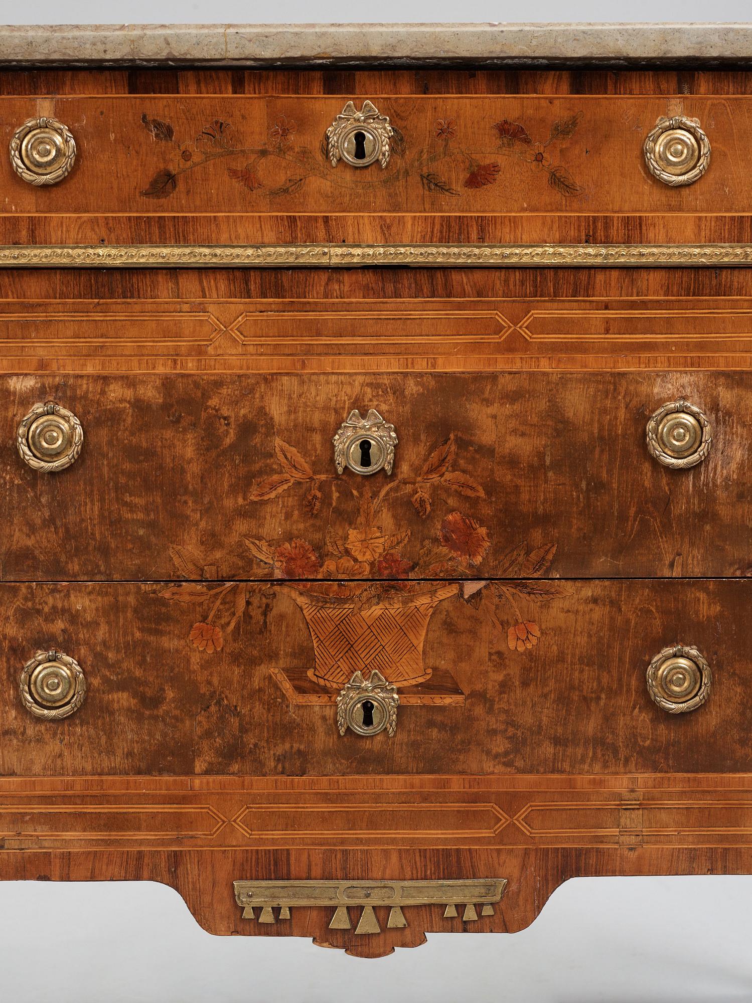A Gustavian commode, attributed to C Lindborg (master 1781-1808).