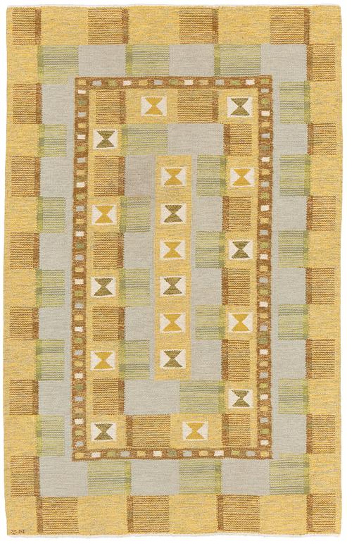 Svea Norén, A carpet, flat weave, ca 220 x 137 cm, signed SN.