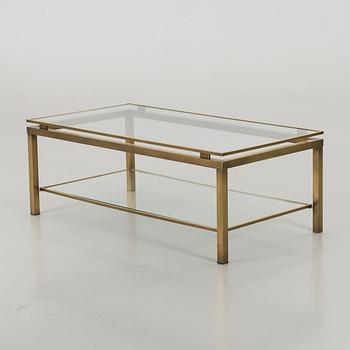 A GLASS TOP COFFEE TABLE, SECOND HALF OF 20TH CENTURY.