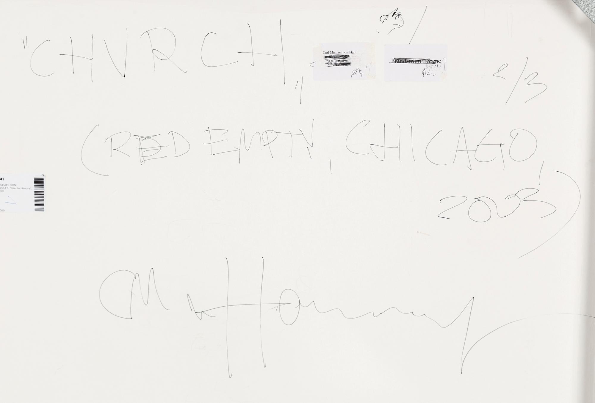 CARL MICHAEL VON HAUSSWOLFF, "Haunted House", C-print.