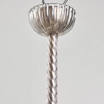 FRITZ KURTZ, a glass ceiling light, Orrefors, 1940's/50's.