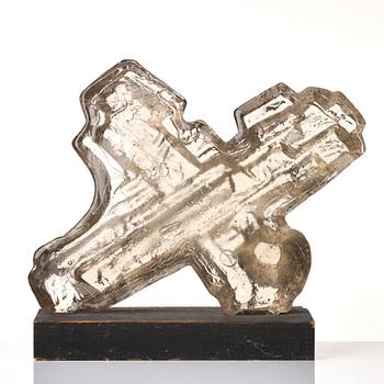 Edvin Öhrström, a cast glass sculpture, Lindshammar, Sweden 1960's, ed. 2/5.