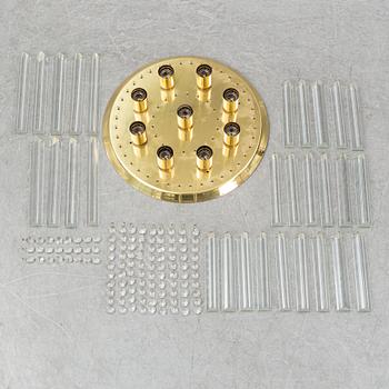 A J T Kalmar brass and glass ceiling light, second half of the 20th Century.