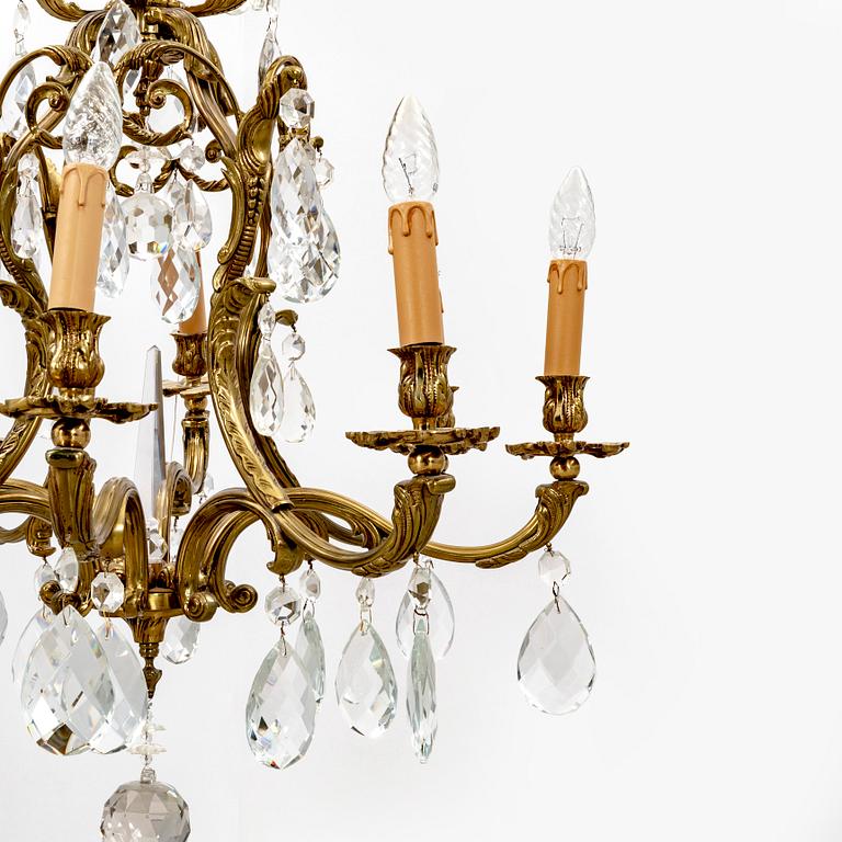 A 20th century Rococo style chandelier.