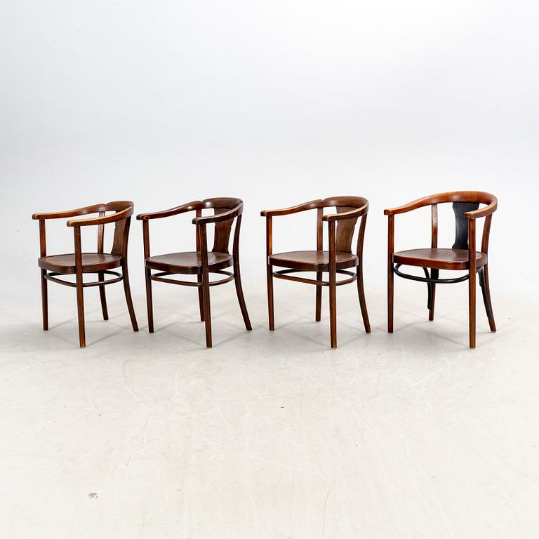 Karmstolar 4 st snarlika Thonet 1900-talets första hälft.