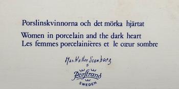 MAX WALTER SVANBERG, väggplaketter, 2 st, porslin, Rörstrand.