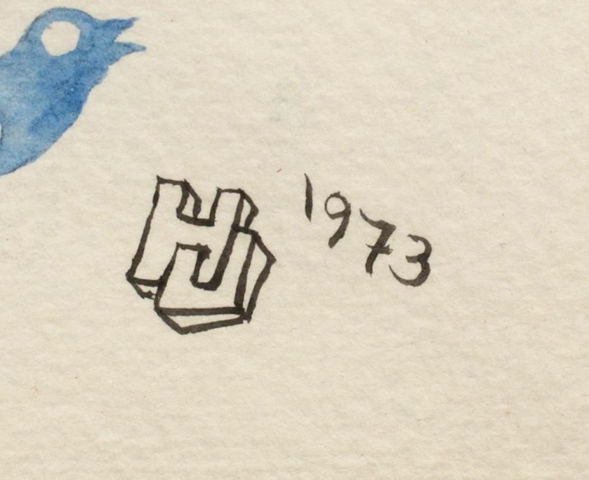 HENRY UNGER, watercolor, signed and dated 1973,