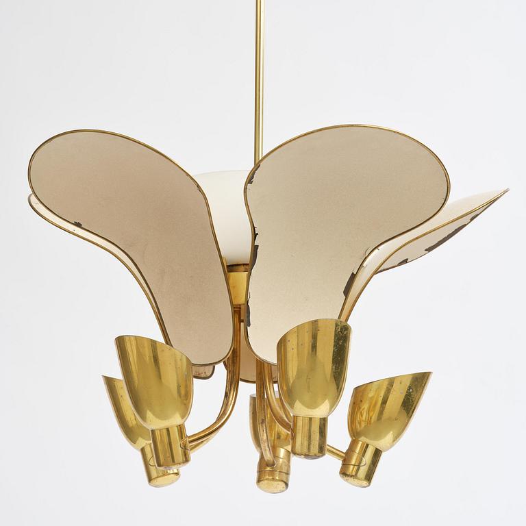 Carl-Axel Acking, a rare ceiling lamp model 982, Bröderna Malmströms Metallvarufabrik, Malmö, 1950s.