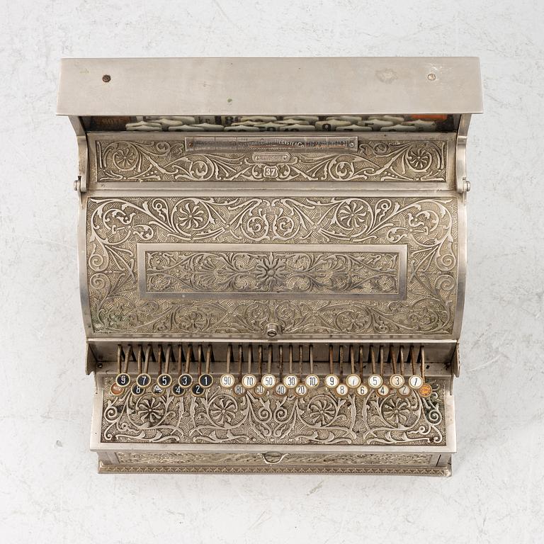 Kassaapparat, modellnummer 37, National Cash Register Co, USA, omkring år 1900.