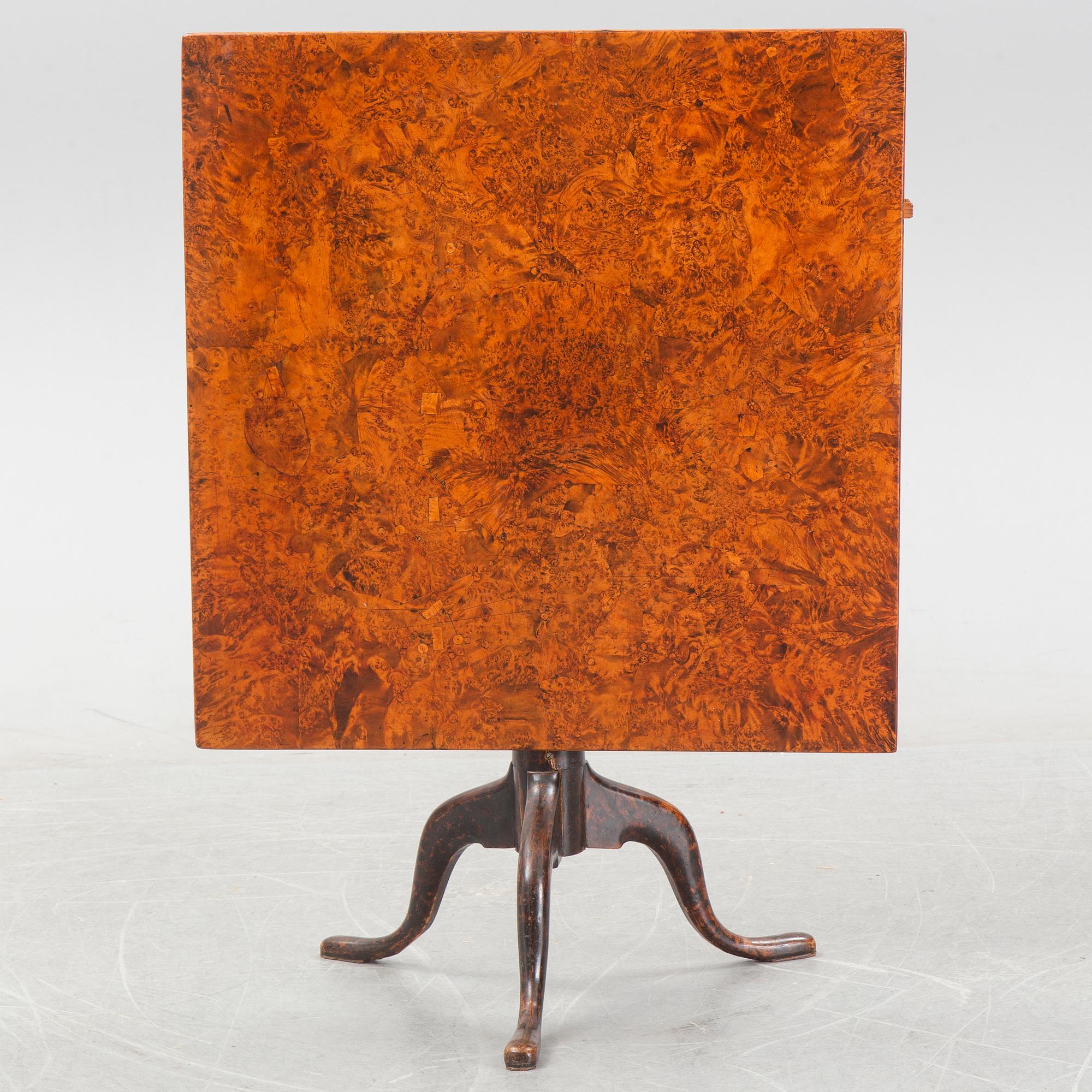 A Swedish tilt-top table by J Sjölin, master 1767.