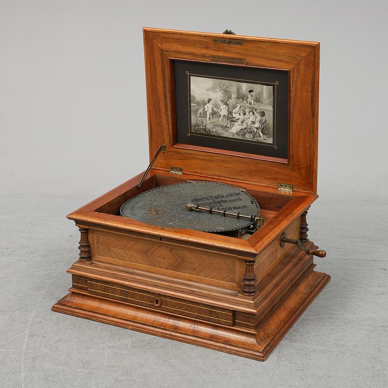 A German Symphonion music box, Jul. Heinr. Zimmermann, Leipzig, late 19th Century.