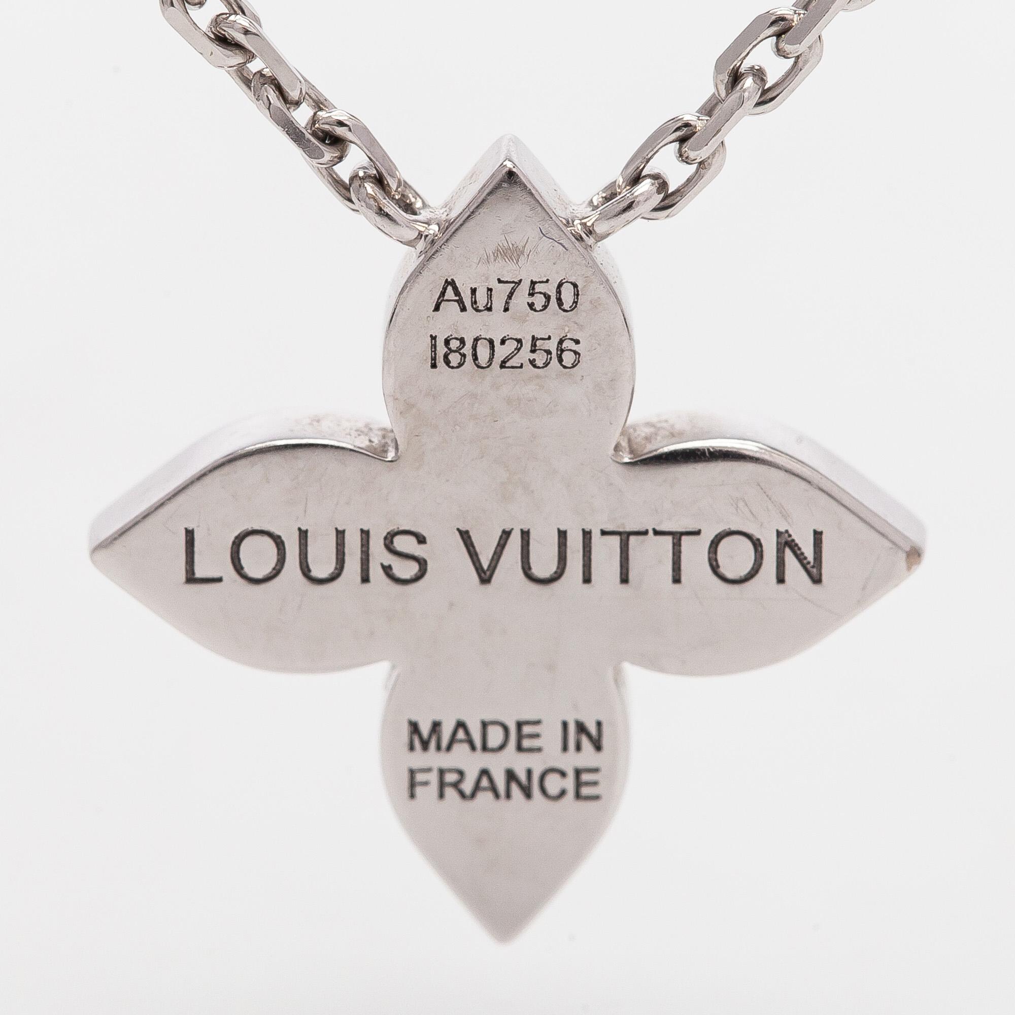 Louis Vuitton, kaulakoru, "Idylle Blossom Pendant", 18K valkokultaa ja timantteja.