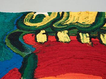 TAPESTRY. "Lejonöverfallet". Tapestry weave. 294 x 318,5 cm. Signed Lindstrom A3.
