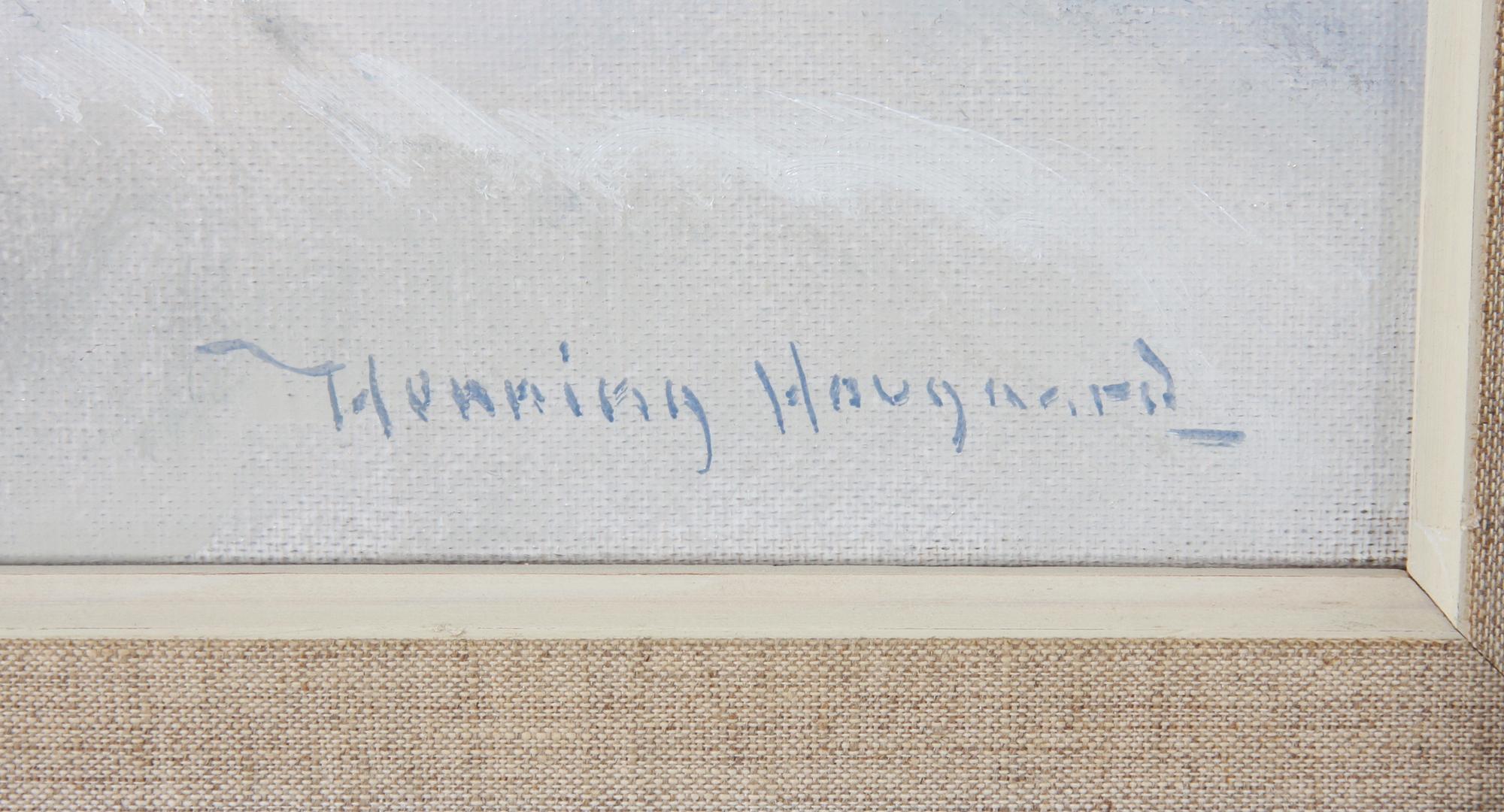 HOUGAARD, HENNING. Olja på duk, sign.