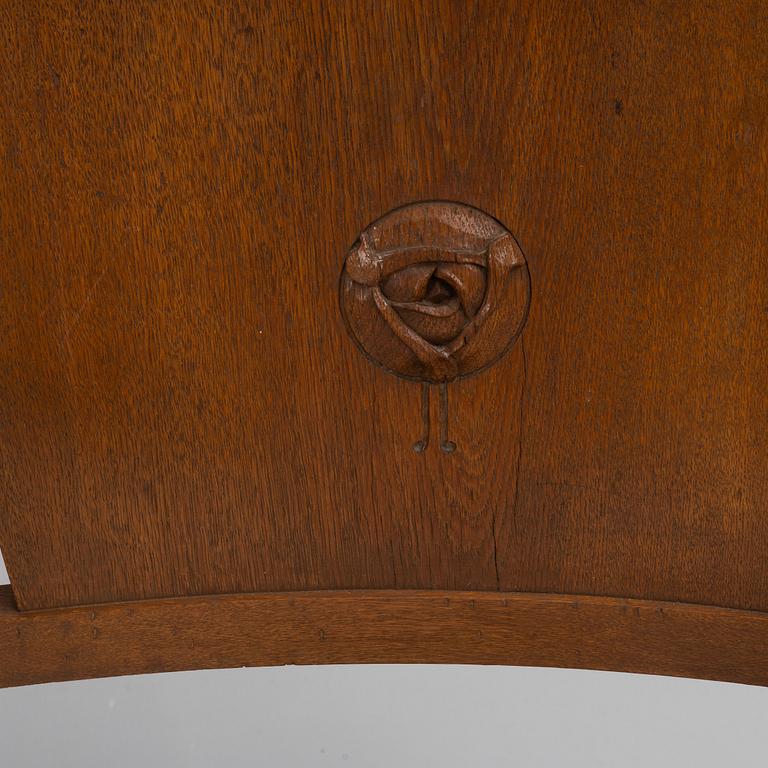 Nordiska Kompaniet, fåtölj samt gungstol, "Ringen", jugend, 1907.