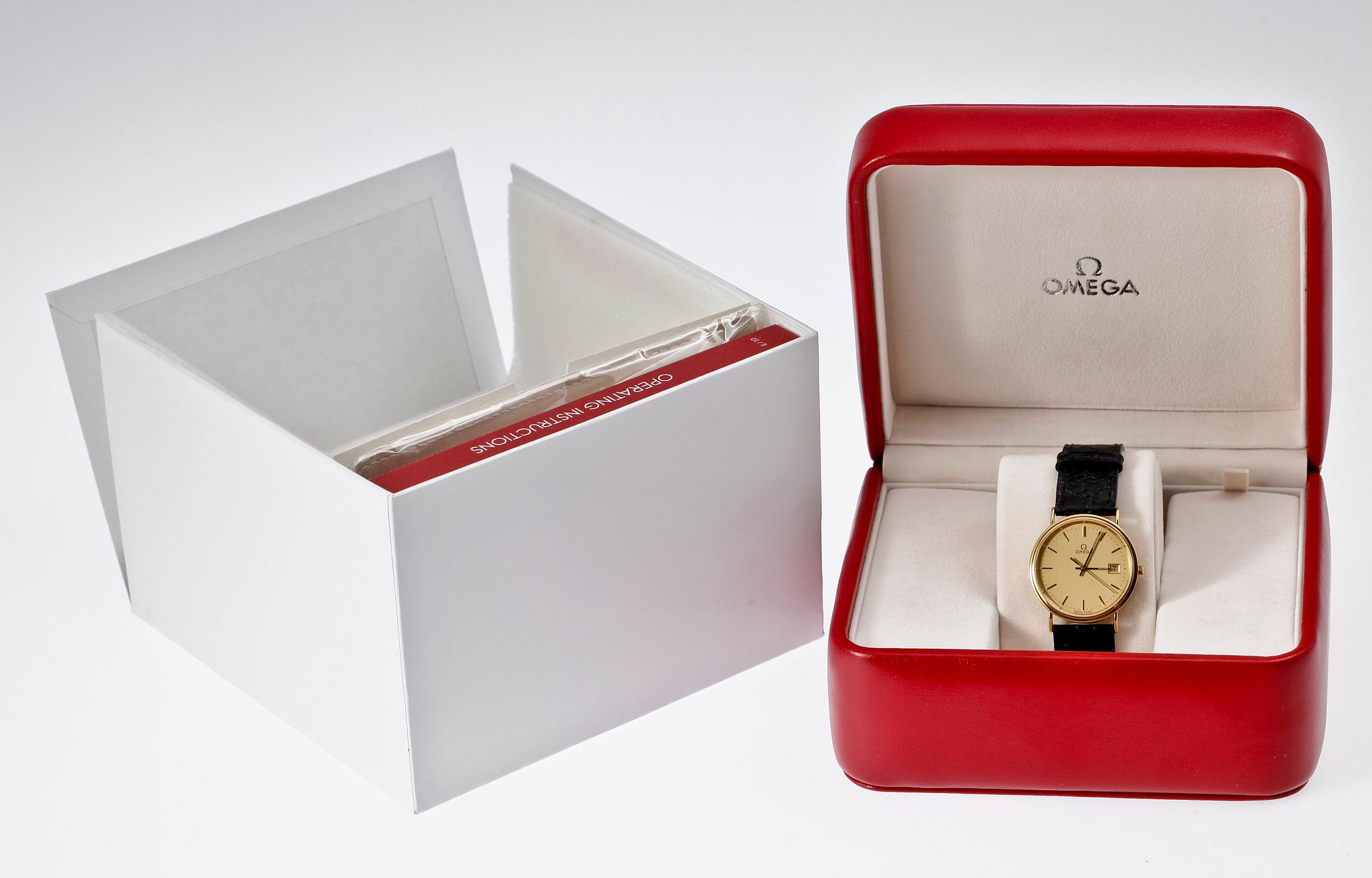 HERRARMBANDSUR, 18 K guld, Omega, 2008.