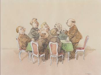 Robert Högfeldt, Animated discussion.