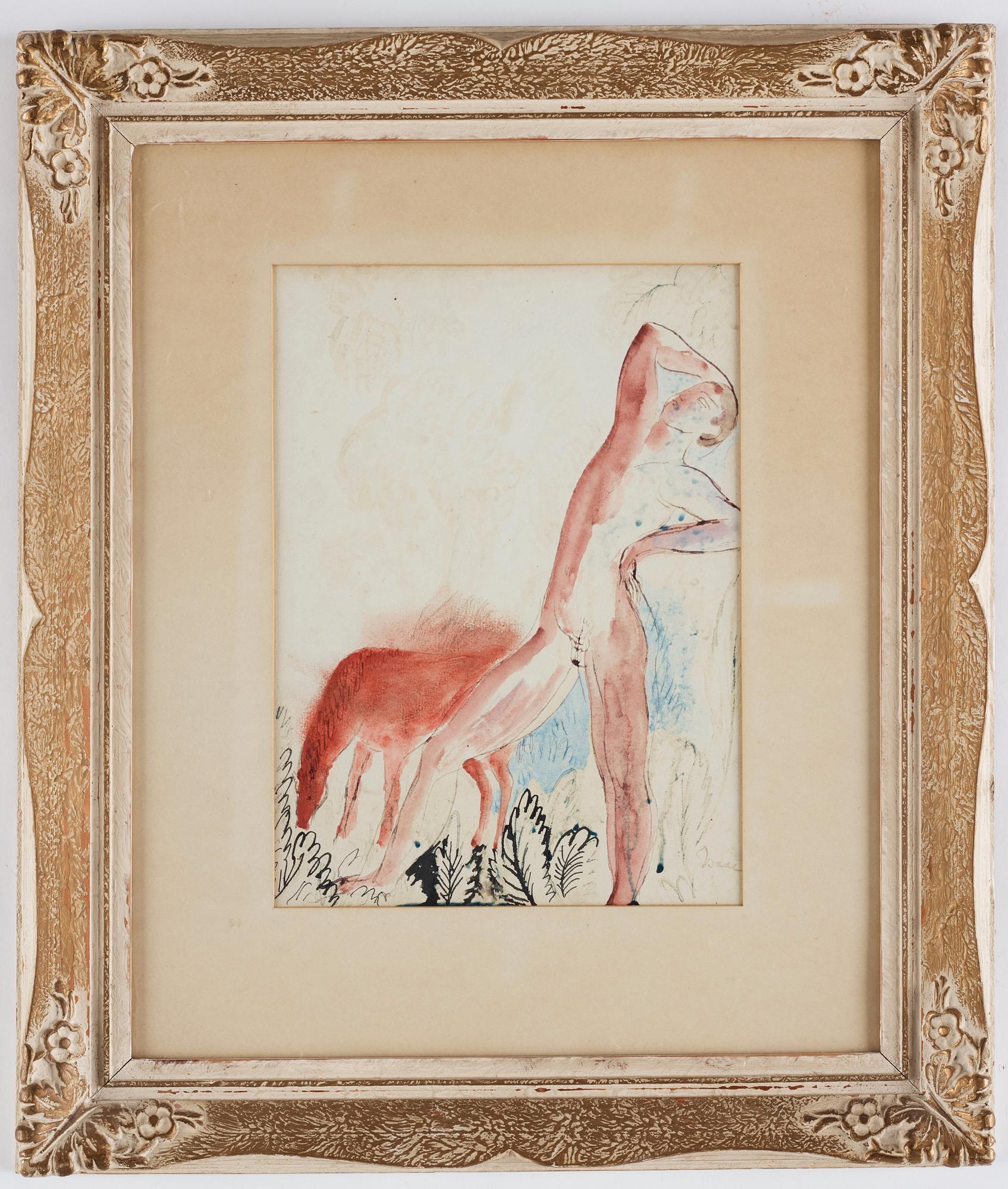 Isaac Grünewald, Man with horse.