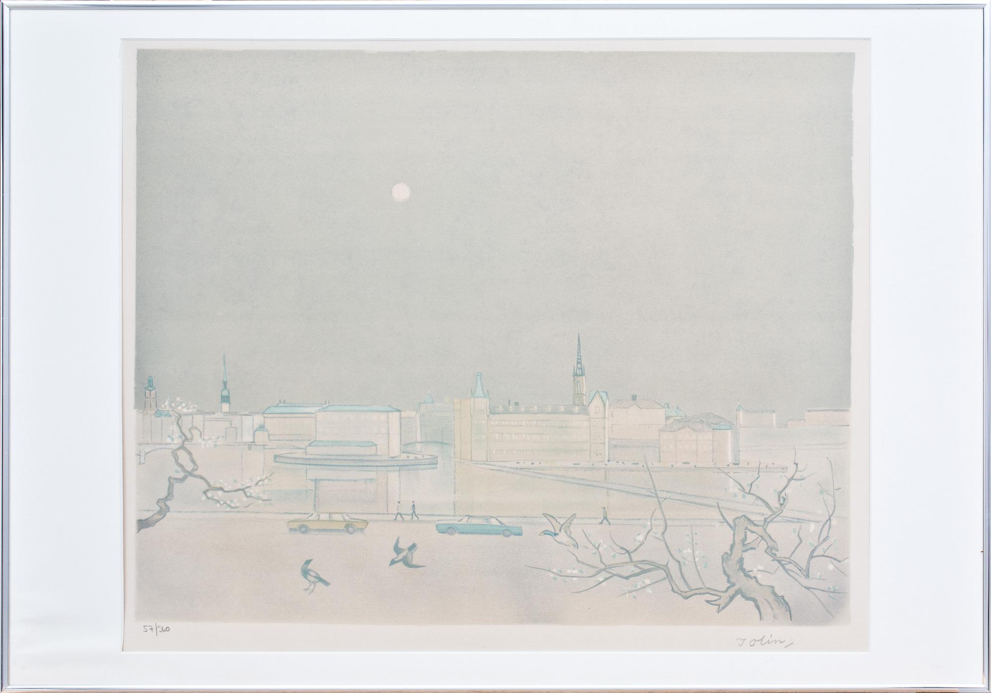 EINAR JOLIN, färglitografi, signerad och numrerad 57/360.