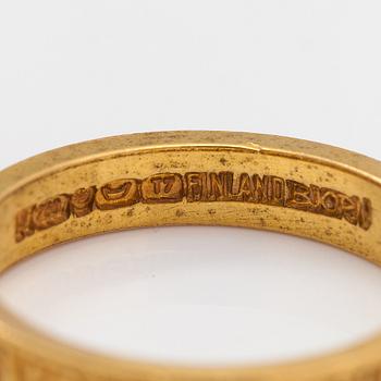 Björn Weckström, Ring "Lapp gold", 18K guld. Lapponia 1972.