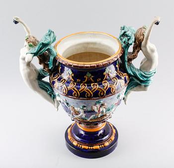 LOCKURNA, majolika, 1800-talets andra hälft.