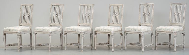 STOLAR, 3+3 st snarlika, gustavianska, 1800-talets början.